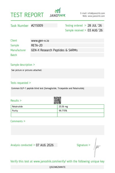 Retatrutide - Akra/Gen-X Retatrutide - Akra/Gen-X